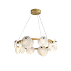 Trinidad Alabaster Chandelier — Gypsum Alabaster Ceiling Light for Living Room