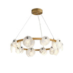 Trinidad Alabaster Chandelier — Gypsum Alabaster Ceiling Light for Living Room