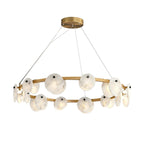 Trinidad Alabaster Chandelier — Gypsum Alabaster Ceiling Light for Living Room