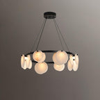 Trinidad Alabaster Chandelier — Gypsum Alabaster Ceiling Light for Living Room