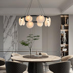 Trinidad Alabaster Chandelier — Gypsum Alabaster Ceiling Light for Living Room