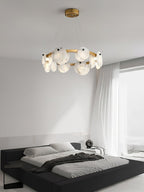 Trinidad Alabaster Chandelier — Gypsum Alabaster Ceiling Light for Living Room