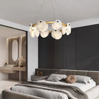 Trinidad Alabaster Chandelier — Gypsum Alabaster Ceiling Light for Living Room