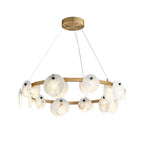 Trinidad Alabaster Chandelier — Gypsum Alabaster Ceiling Light for Living Room