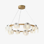 Trinidad Alabaster Chandelier — Gypsum Alabaster Ceiling Light for Living Room