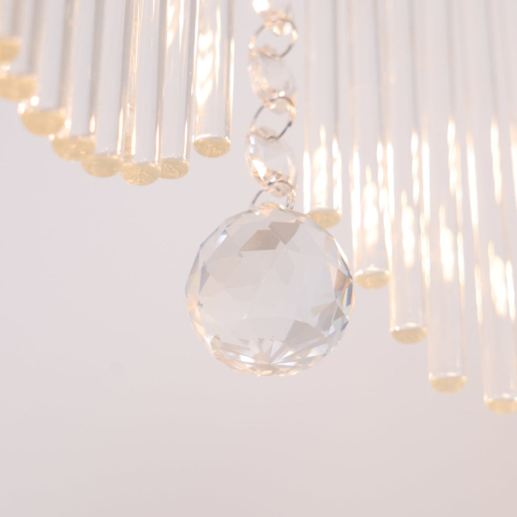 Vacarro Chandelier — Boho Brass & Glass Tiered Ceiling Light for Dining Room
