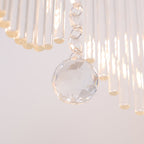 Vacarro Chandelier — Boho Brass & Glass Tiered Ceiling Light for Dining Room