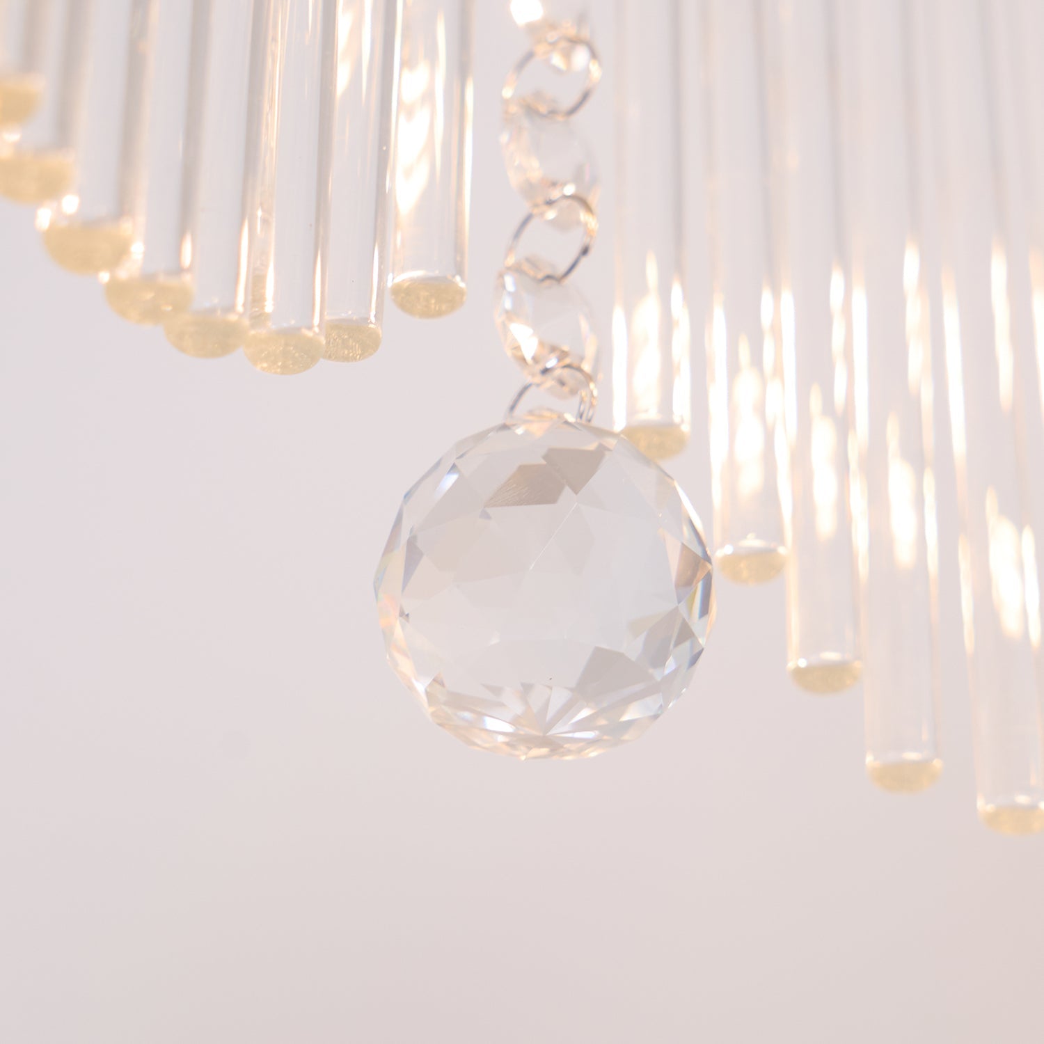 Vacarro Chandelier — Boho Brass & Glass Tiered Ceiling Light for Dining Room