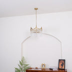 Vacarro Chandelier — Boho Brass & Glass Tiered Ceiling Light for Dining Room