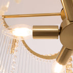 Vacarro Chandelier — Boho Brass & Glass Tiered Ceiling Light for Dining Room