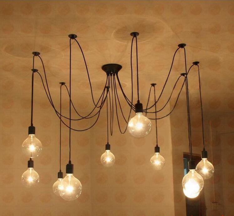 Warmly Modern Spider Chandelier — Adjustable Multi-Cable Pendant Light for Dining Room