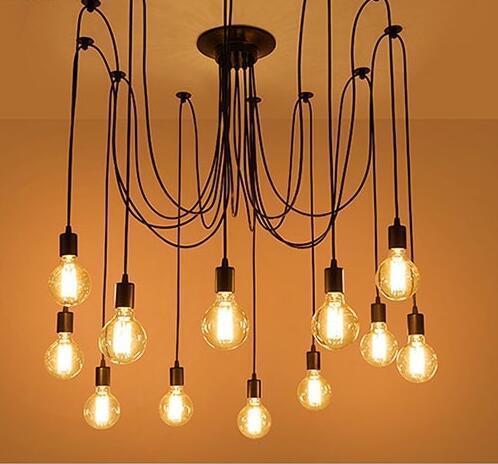 Warmly Modern Spider Chandelier — Adjustable Multi-Cable Pendant Light for Dining Room
