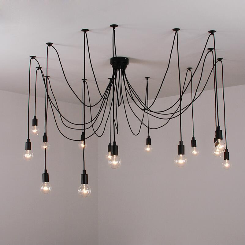 Warmly Modern Spider Chandelier — Adjustable Multi-Cable Pendant Light for Dining Room