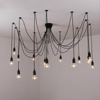 Warmly Modern Spider Chandelier — Adjustable Multi-Cable Pendant Light for Dining Room
