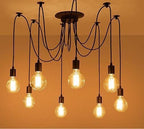 Warmly Modern Spider Chandelier — Adjustable Multi-Cable Pendant Light for Dining Room