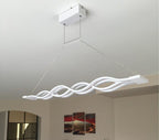 LED Wave Chandelier — Modern Sculptural Pendant Light for Dining Room & Living Room