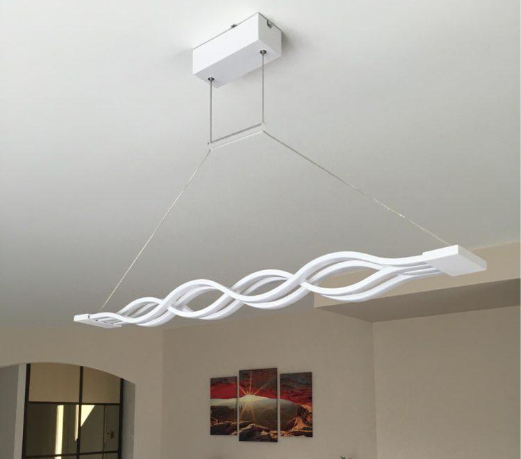 LED Wave Chandelier — Modern Sculptural Pendant Light for Dining Room & Living Room