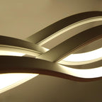 LED Wave Chandelier — Modern Sculptural Pendant Light for Dining Room & Living Room