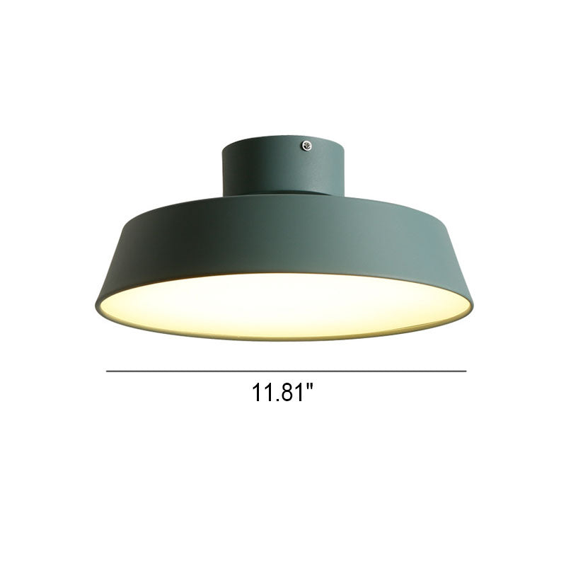 Flush Mount Ceiling Light Round Iron Acrylic Fixture for Bedroom