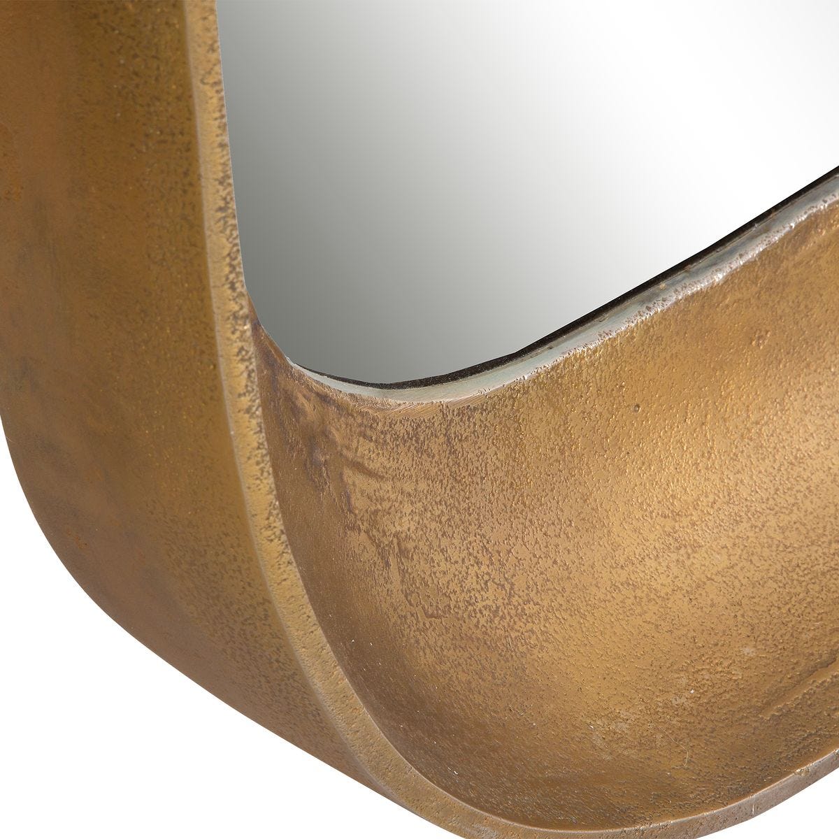 Antique Brass Arch Mirror — Vintage Arched Wall Mirror for Entryway & Vanity