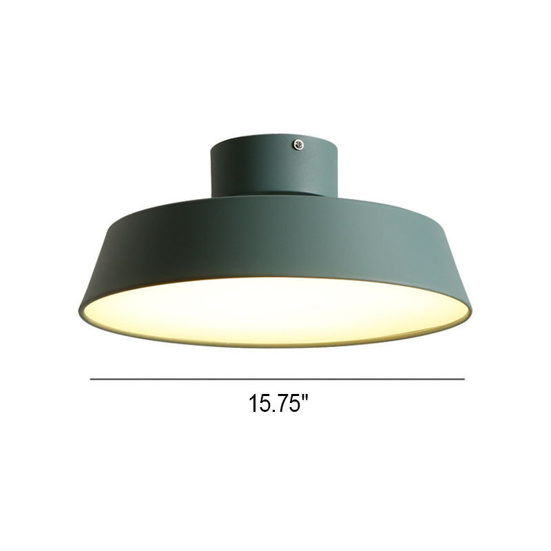 Flush Mount Ceiling Light Round Iron Acrylic Fixture for Bedroom