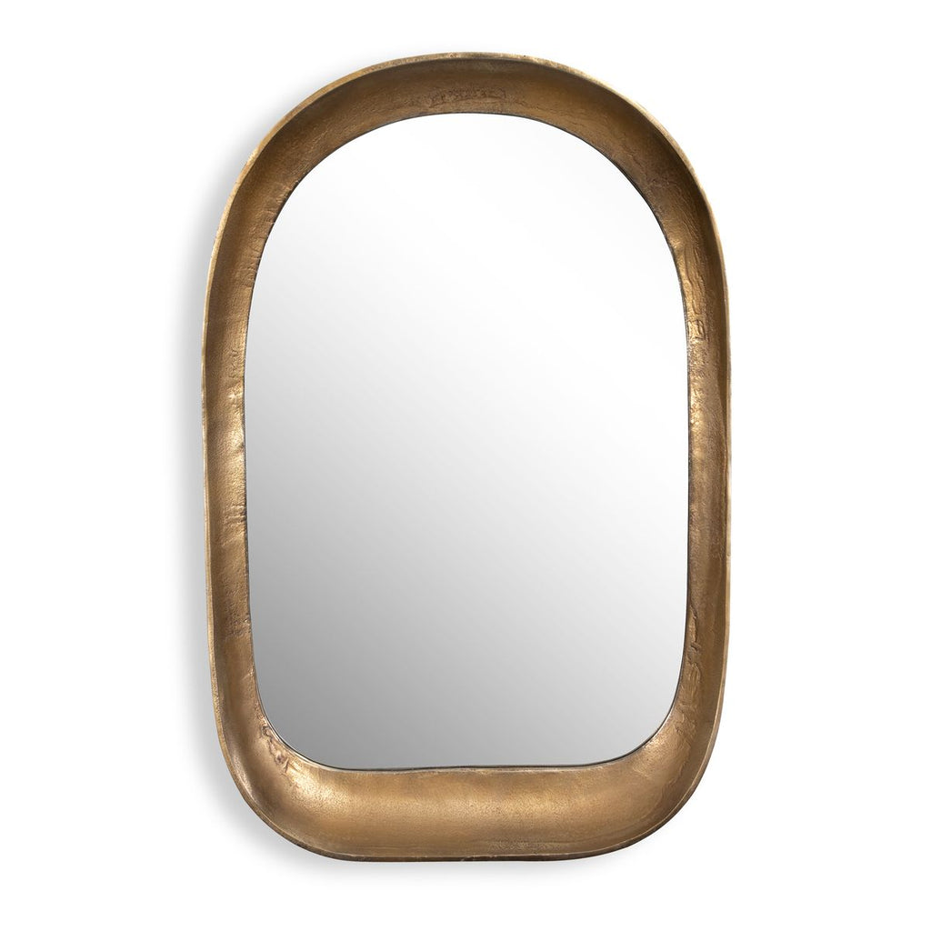 Antique Brass Arch Mirror — Vintage Arched Wall Mirror for Entryway & Vanity