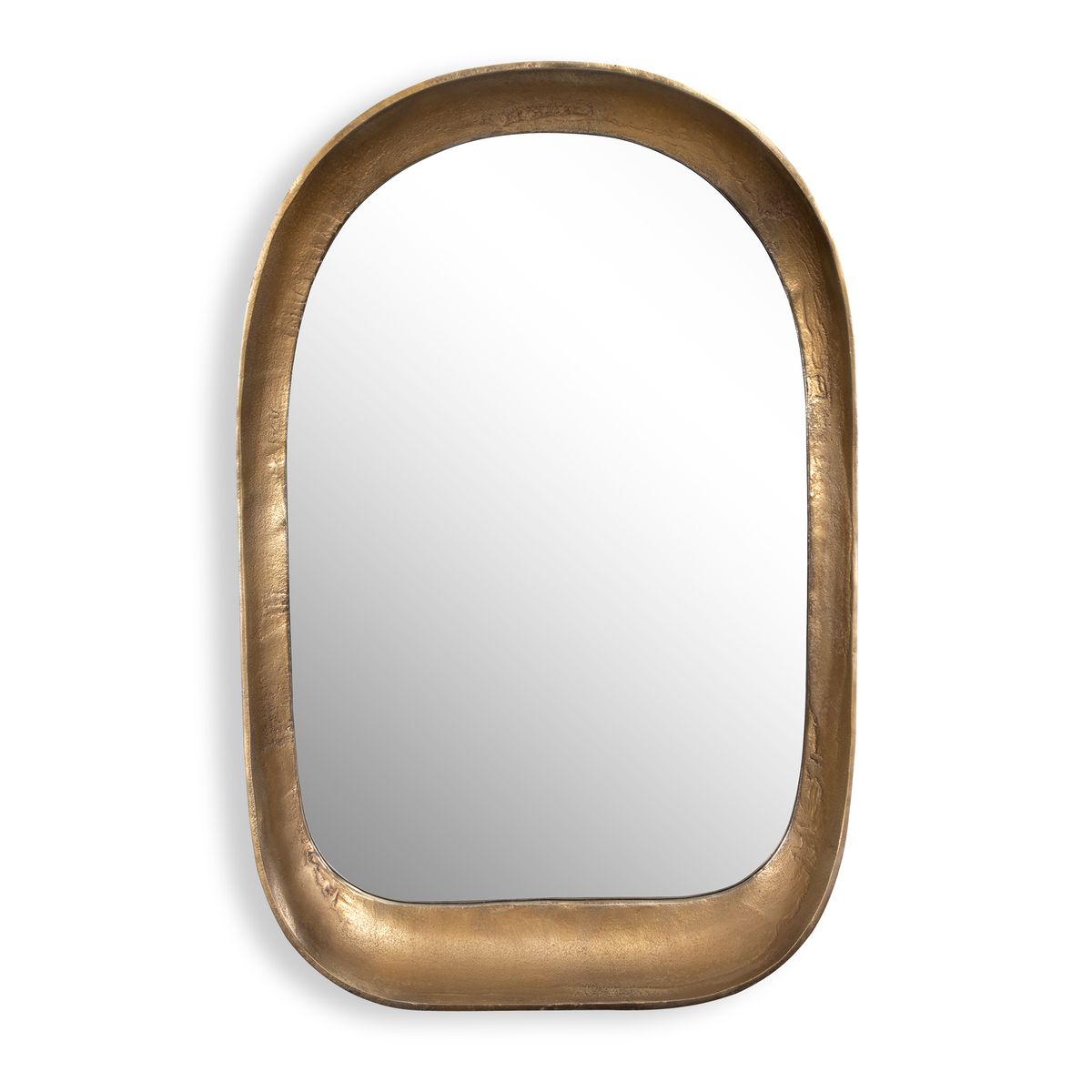 Antique Brass Arch Mirror — Vintage Arched Wall Mirror for Entryway & Vanity
