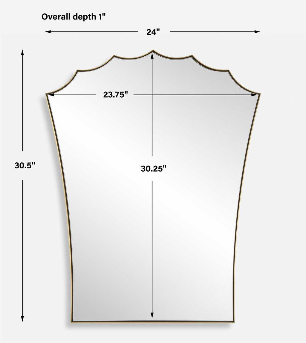 Crown Mirror — Ornate Framed Decorative Wall Mirror for Living Room & Hallway