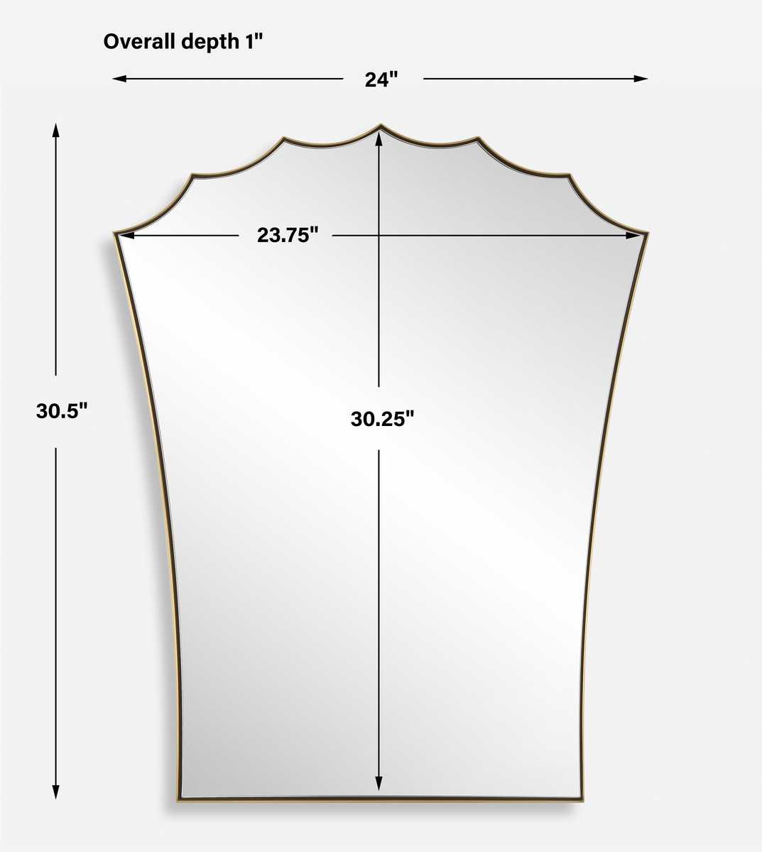 Crown Mirror — Ornate Framed Decorative Wall Mirror for Living Room & Hallway