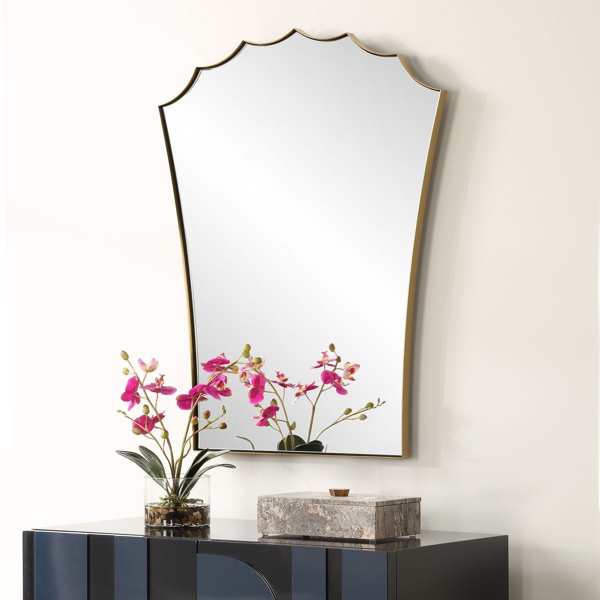 Crown Mirror — Ornate Framed Decorative Wall Mirror for Living Room & Hallway