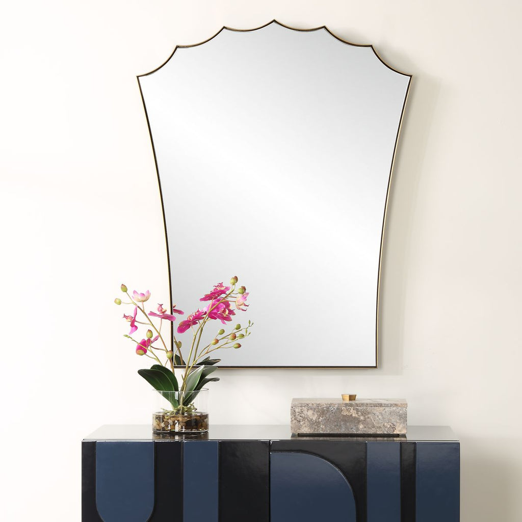 Crown Mirror — Ornate Framed Decorative Wall Mirror for Living Room & Hallway