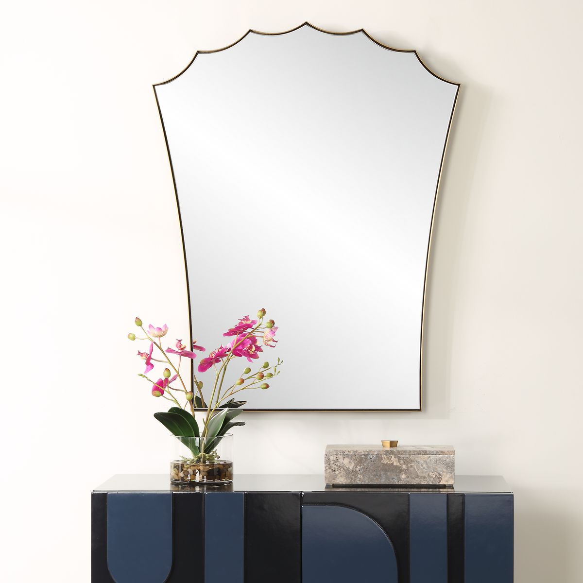 Crown Mirror — Ornate Framed Decorative Wall Mirror for Living Room & Hallway