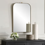 Gold Arch Vanity Mirror — Arched Bathroom Vanity Wall Mirror