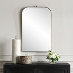 Gold Arch Vanity Mirror — Arched Bathroom Vanity Wall Mirror