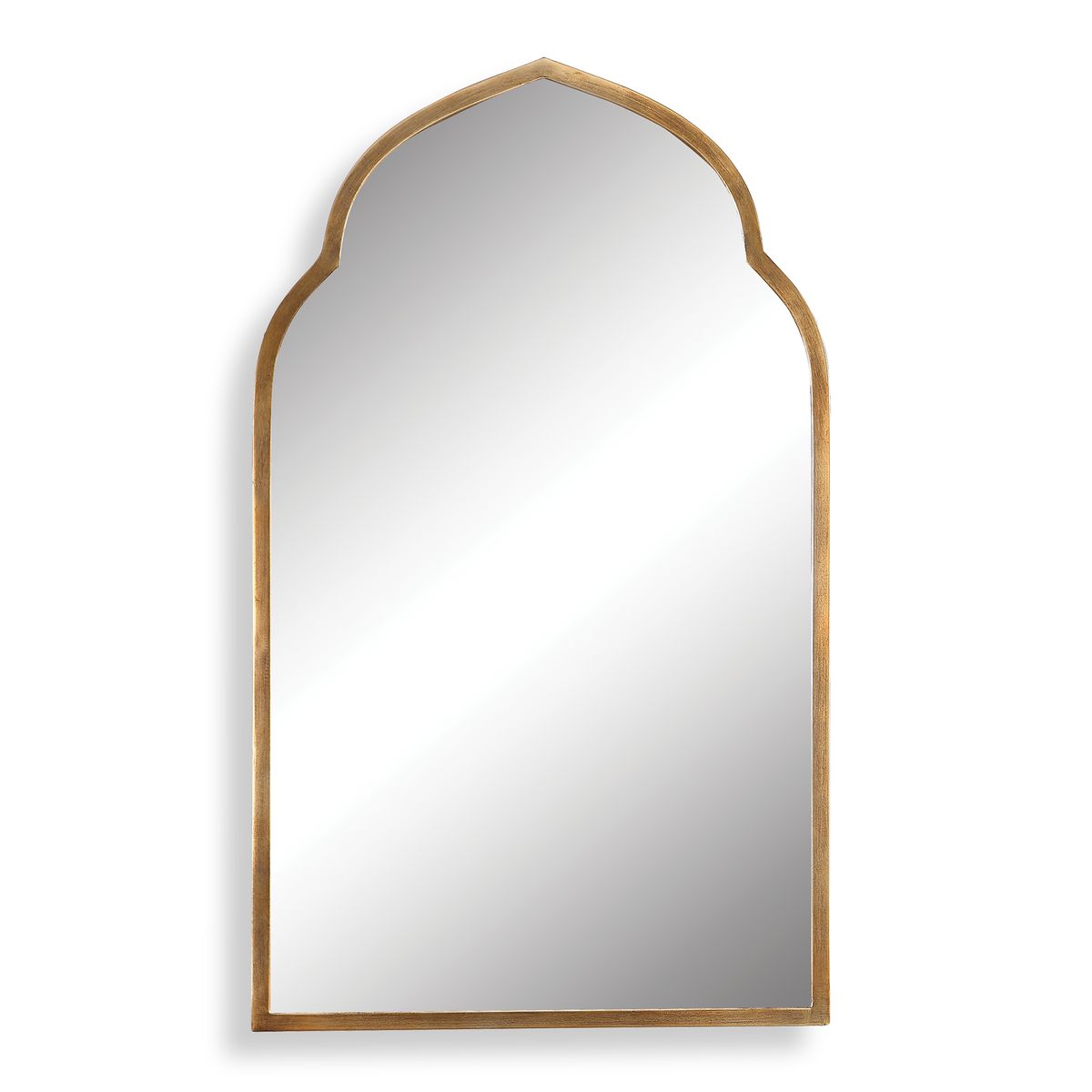Moroccan Mirror Gold — Ornate Arched Decorative Wall Mirror for Entryway