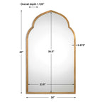 Moroccan Mirror Gold — Ornate Arched Decorative Wall Mirror for Entryway
