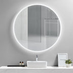 Luna Round LED Bathroom Vanity Mirror for bathroom vanity | Halvern