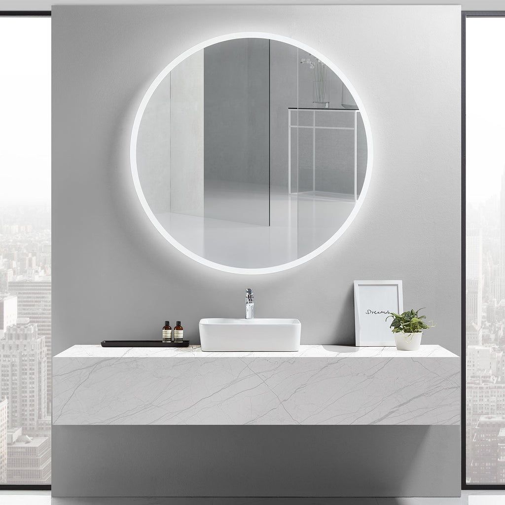 Luna Round LED Bathroom Vanity Mirror for bathroom vanity | Halvern