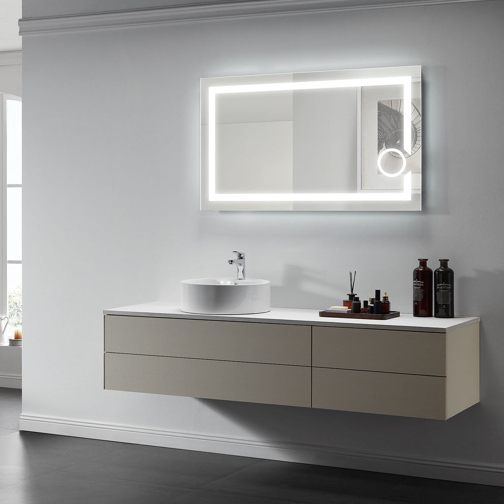 Iris Rectangle LED Bathroom Vanity Mirror for bathroom vanity | Halvern