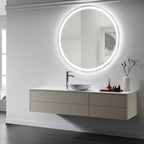 Corona Round LED Bathroom Vanity Mirror for bathroom vanity | Halvern