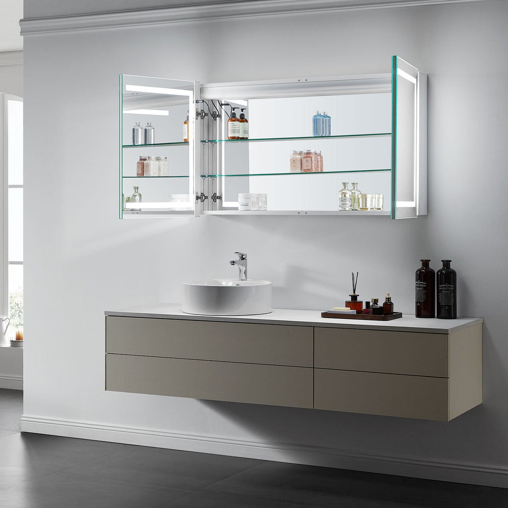 Europa II LED Bathroom Cabinet Mirror for bathroom vanity | Halvern