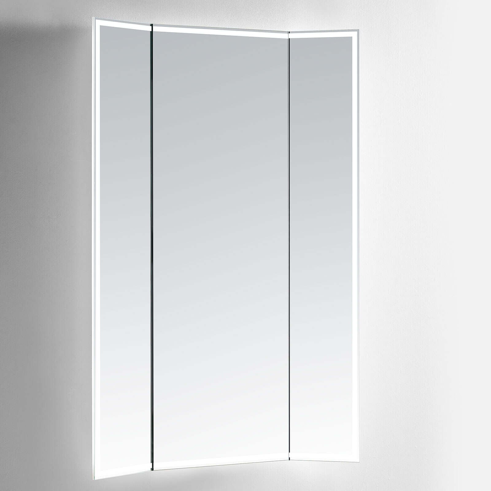 Celestia Full-Length Trifold LED Vanity Mirror for bedroom | Halvern