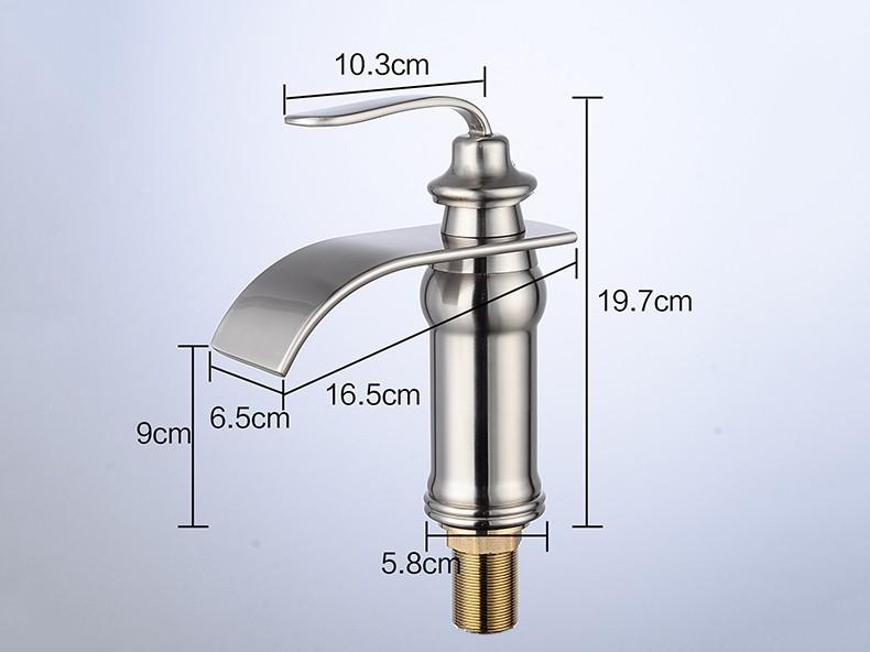 Ames Vintage Waterfall Faucet — Brass Style Bathroom Basin Faucet