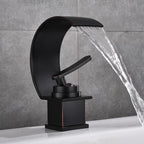 Blackwood Waterfall Faucet — Modern Single Handle Vanity Sink Faucet