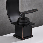 Blackwood Waterfall Faucet — Modern Single Handle Vanity Sink Faucet