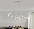 Jocasta Art Deco LED Chandelier — Geometric Ceiling Light for Dining Room
