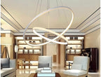 Modern Circular Ring LED Chandelier — Gold Halo Ceiling Light for Dining Room