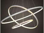 Modern Circular Ring LED Chandelier — Gold Halo Ceiling Light for Dining Room