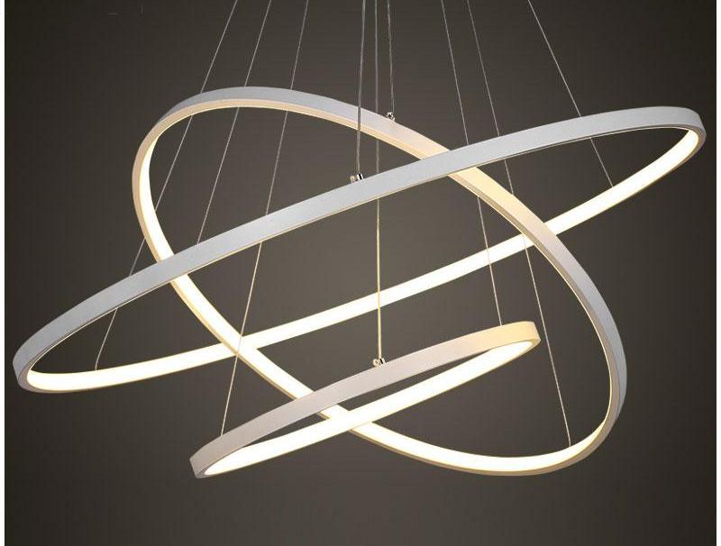 Modern Circular Ring LED Chandelier — Gold Halo Ceiling Light for Dining Room