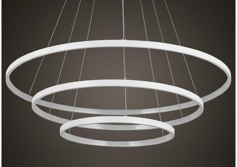 Modern Circular Ring LED Chandelier — Gold Halo Ceiling Light for Dining Room